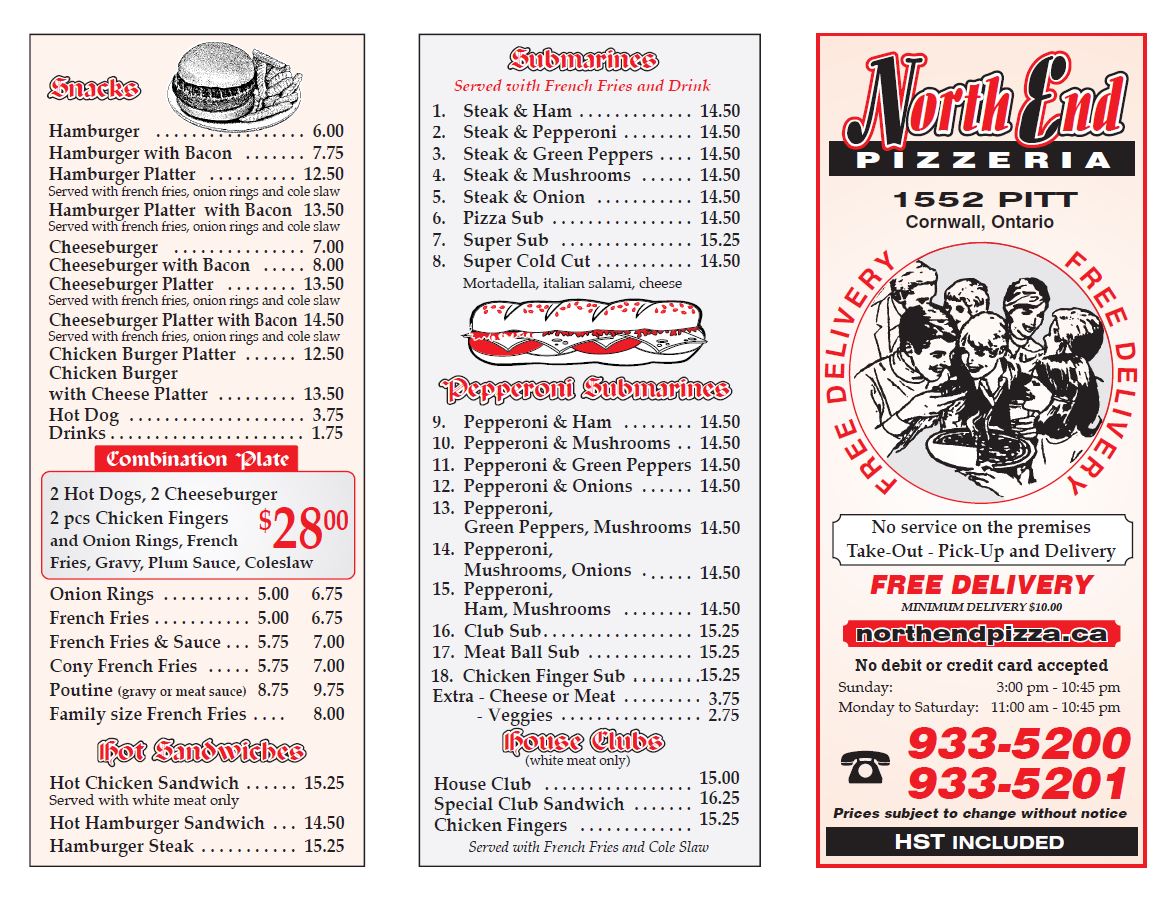 north end pizza cornwall Donovan Munson